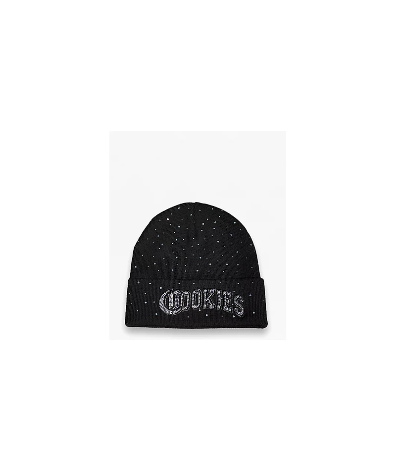 Cookies Rhinestone Black Beanie