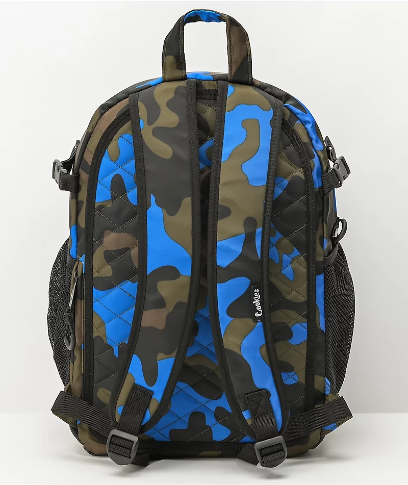 Cookies Smell Proof Blue Camo Bungee Backpack