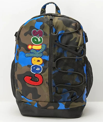 Cookies Smell Proof Blue Camo Bungee Backpack