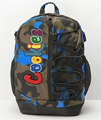 Cookies Smell Proof Blue Camo Bungee Backpack