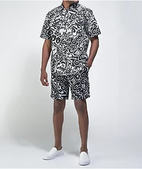 Cookies Stack It Up Black & White Short Sleeve Button Shirt