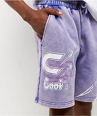 Cookies Star Power Purple Wash Sweat Shorts