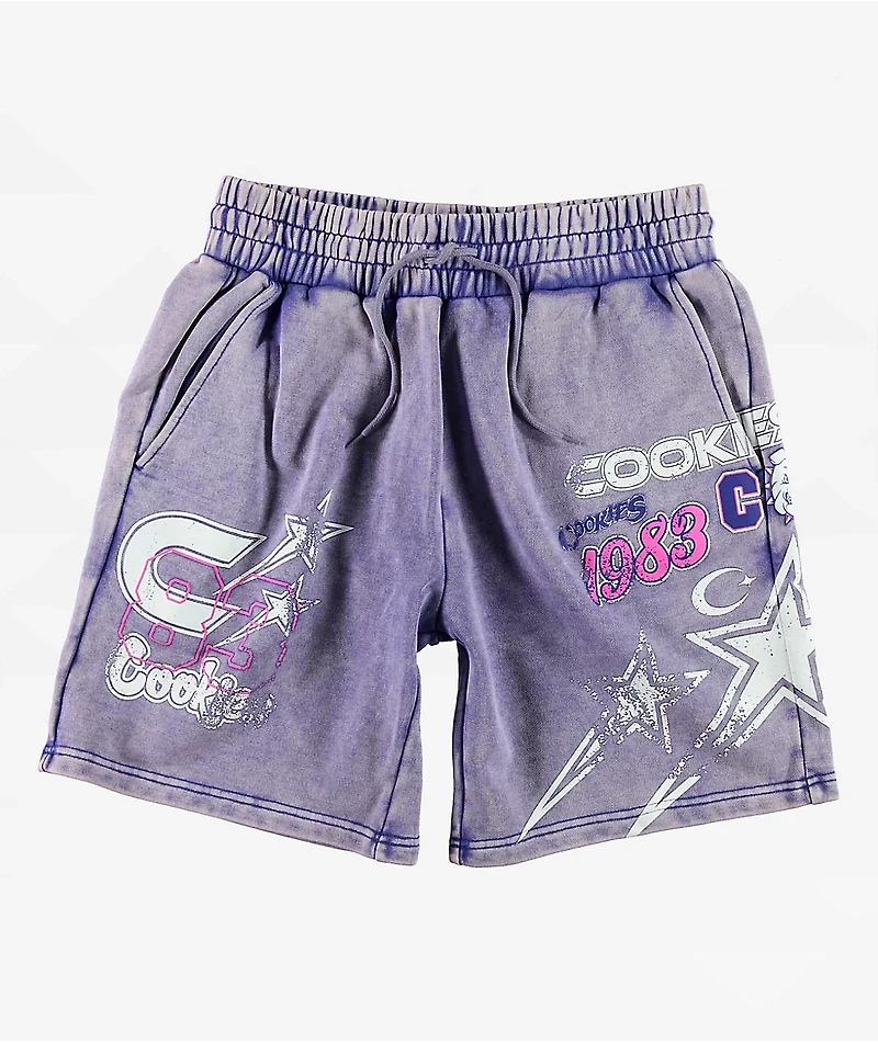 Cookies Star Power Purple Wash Sweat Shorts