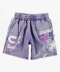 Cookies Star Power Purple Wash Sweat Shorts