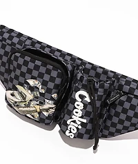 Cookies Throwin Bands Parker Black & Grey Checkerboard Fanny Pack