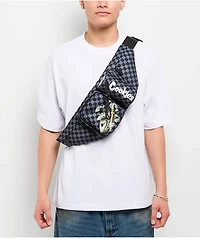 Cookies Throwin Bands Parker Black & Grey Checkerboard Fanny Pack