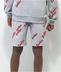 Cookies Triple Beam Grey Sweat Shorts