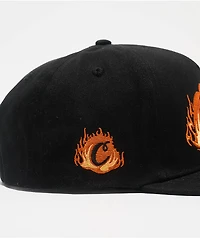 Cookies World On Fire Black Snapback Hat