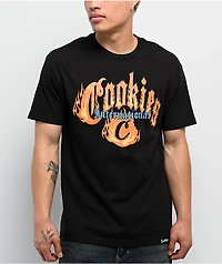 Cookies World On Fire Black T-Shirt
