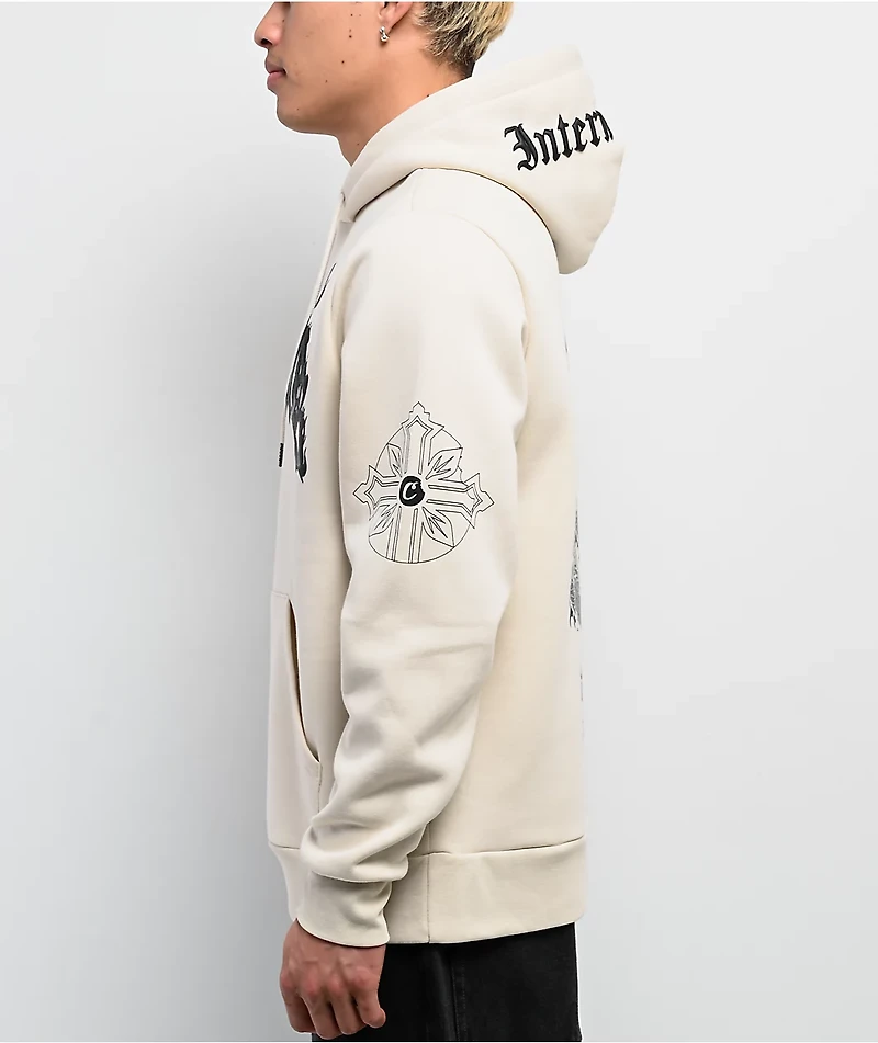 Cookies World On Fire Natural Hoodie