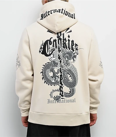Cookies World On Fire Natural Hoodie