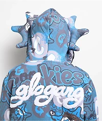 Cookies x Glo Gang AOP Grey & Blue Zip Hoodie
