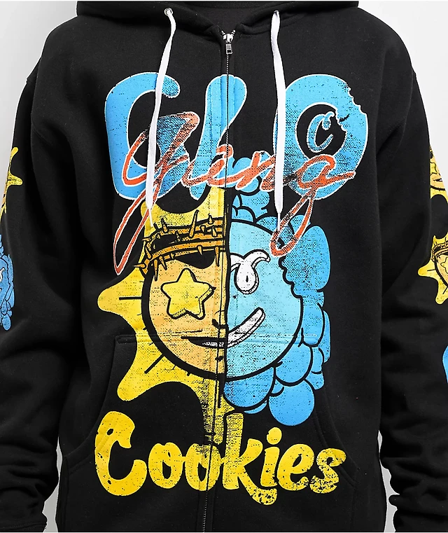 Black Hoodie Cookies Clothing Hoodies Cookies X Glo Gang Zip Hoody