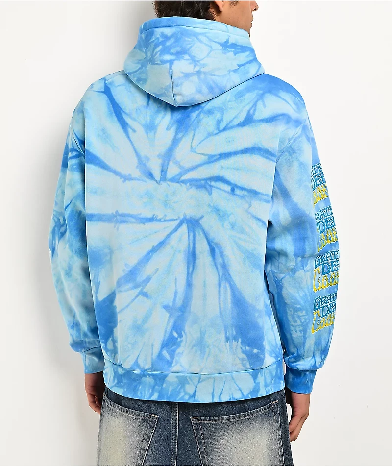 Cookies x Grateful Dead Spiral Bears Blue Tie Dye Hoodie