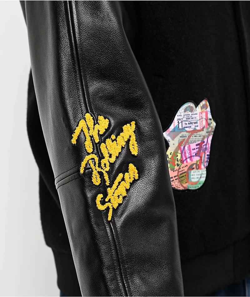 Cookies x The Rolling Stones Letterman Black Varsity Jacket