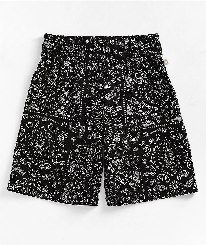 Cookman Black Paisley Shorts