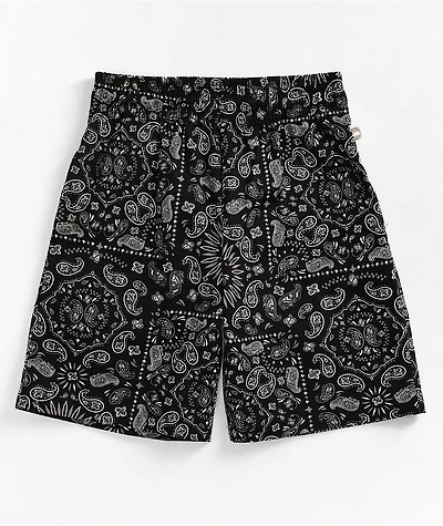 Cookman Black Paisley Shorts