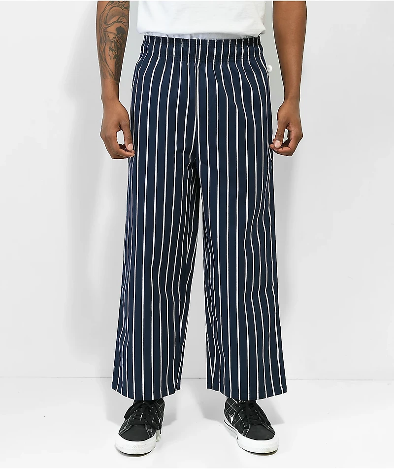 Cookman Navy Stripe Wide Chef Pants
