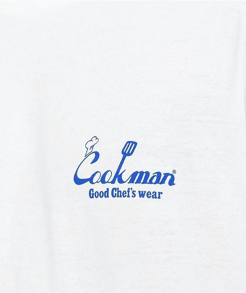 Cookman TM Paint Burger White Long Sleeve T-Shirt
