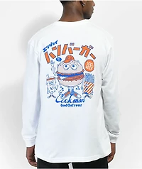 Cookman TM Paint Burger White Long Sleeve T-Shirt