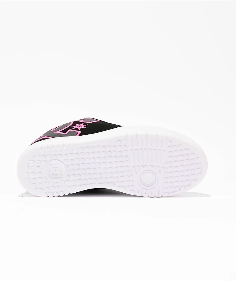 Court Graffik Black & Hot Pink Platform Skate Shoes