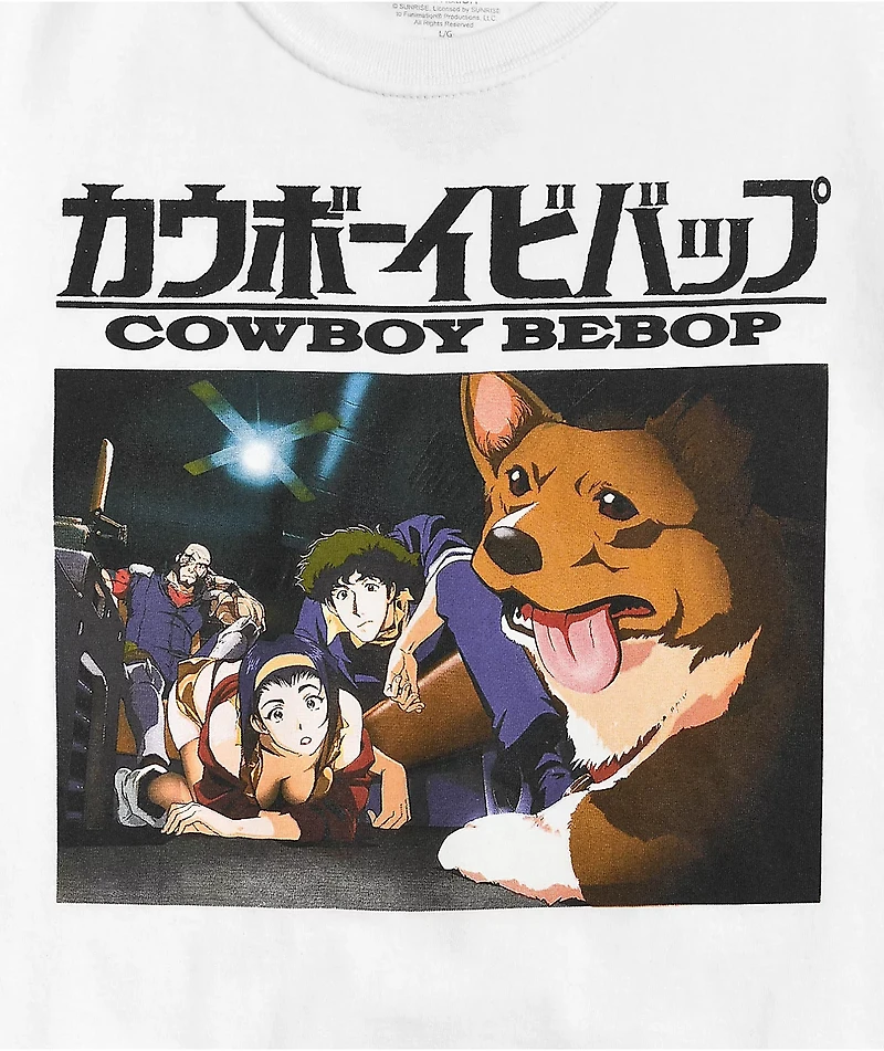 Cowboy Bebop Ein + Group White T-Shirt