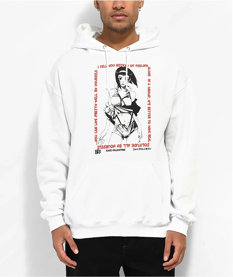 Cowboy Bebop Faye Valentine Alone White Hoodie