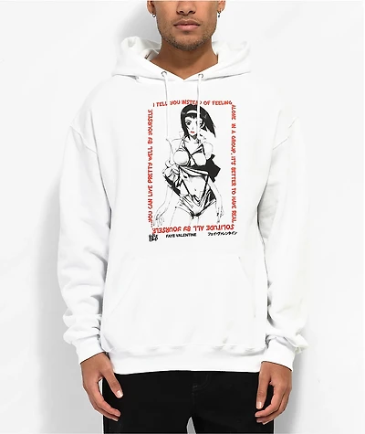 Cowboy Bebop Faye Valentine Alone White Hoodie
