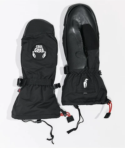 Crab Grab Cinch Black 15K Snowboard Mittens