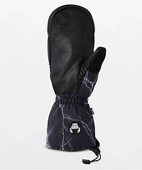 Crab Grab Cinch Lightning Black 15K Snowboard Mittens