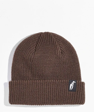 Crab Grab Claw Label Brown Beanie