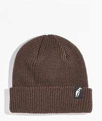 Crab Grab Claw Label Brown Beanie