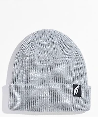 Crab Grab Claw Label Heather Grey Beanie
