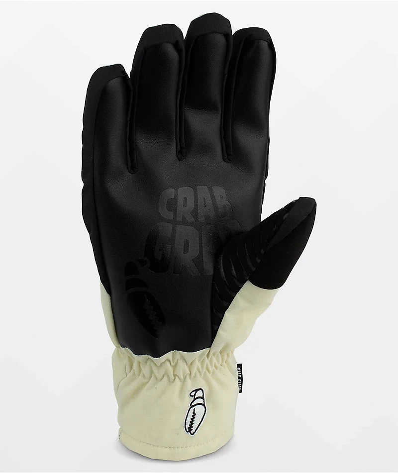 Crab Grab Five 15K Cream Snow Gloves