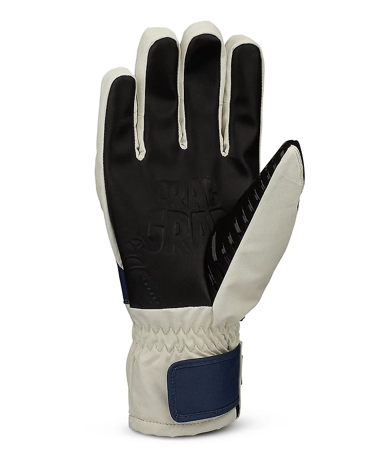 Crab Grab Five 15K White & Navy Snowboard Gloves