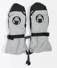 Crab Grab Grey Cinch 15K Snowboard Mittens