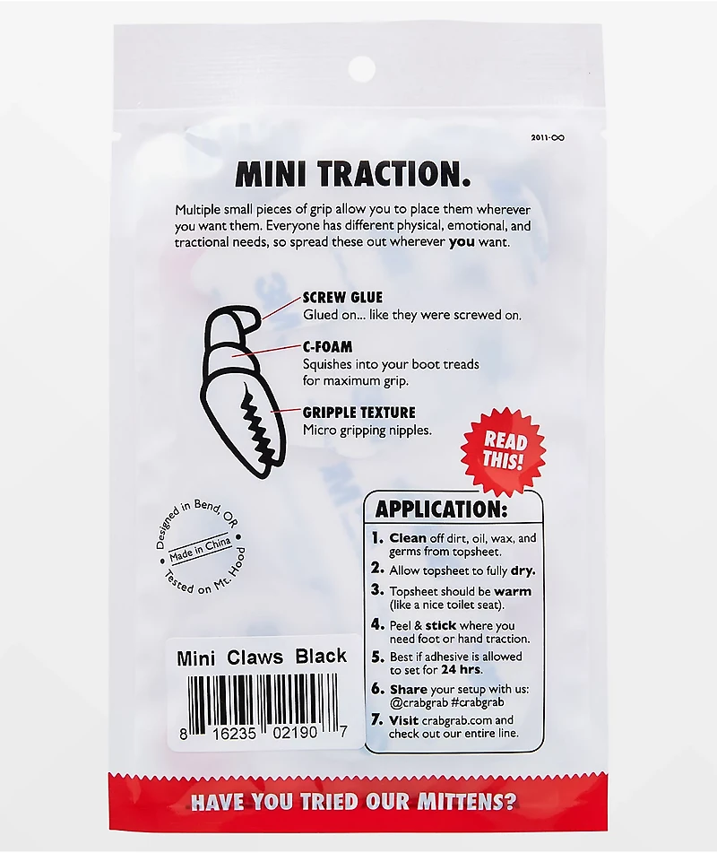 Crab Grab Mini Claws Black Stomp Pad