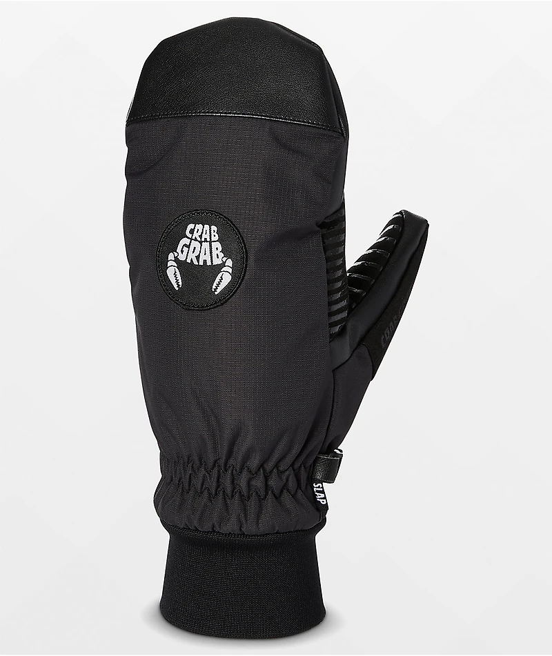 Crab Grab Slap All Black 15K Snow Mittens