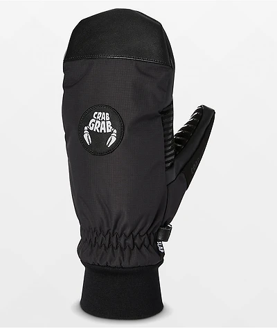 Crab Grab Slap All Black 15K Snow Mittens
