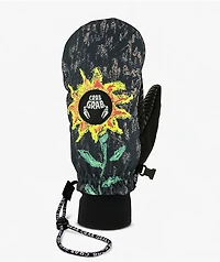 Crab Grab Slap Sunflower Charcoal 15K Snowboard Mittens