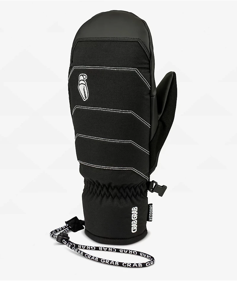 Crab Grab Snuggler Black Contrast 15K Snowboard Mittens