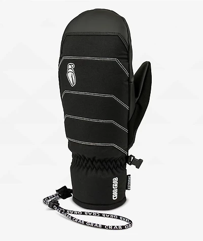 Crab Grab Snuggler Black Contrast 15K Snowboard Mittens