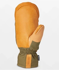Crab Grab Snuggler Olive & Tan Snowboard Mittens