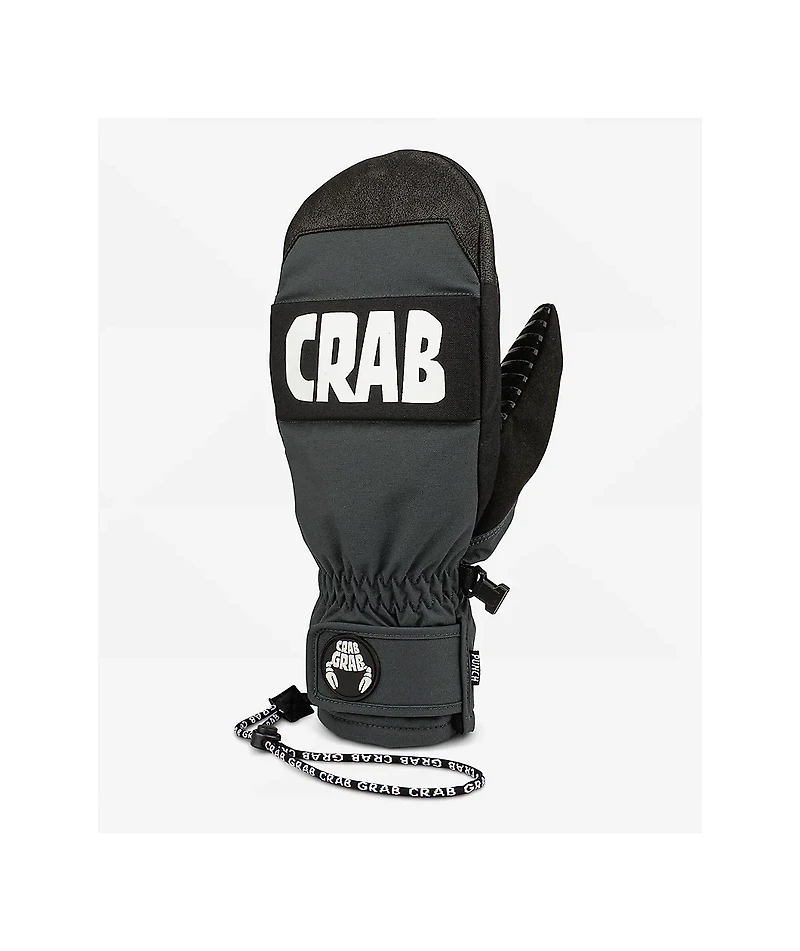 Crab Grab Stevens Punch Washed Black 15K Snowboard Mittens