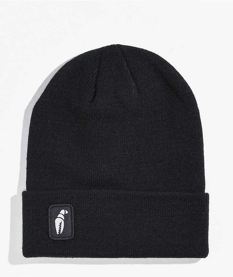 Crab Grab Tall Black Beanie