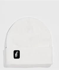 Crab Grab Tall Claw White Beanie