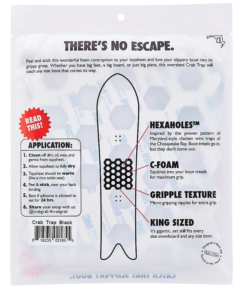 Crab Grab Trap Swirl Black & White Stomp Pad