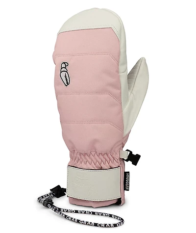 Crab Grab Women's Snuggler Soft Pink Snowboard Mittens 2025