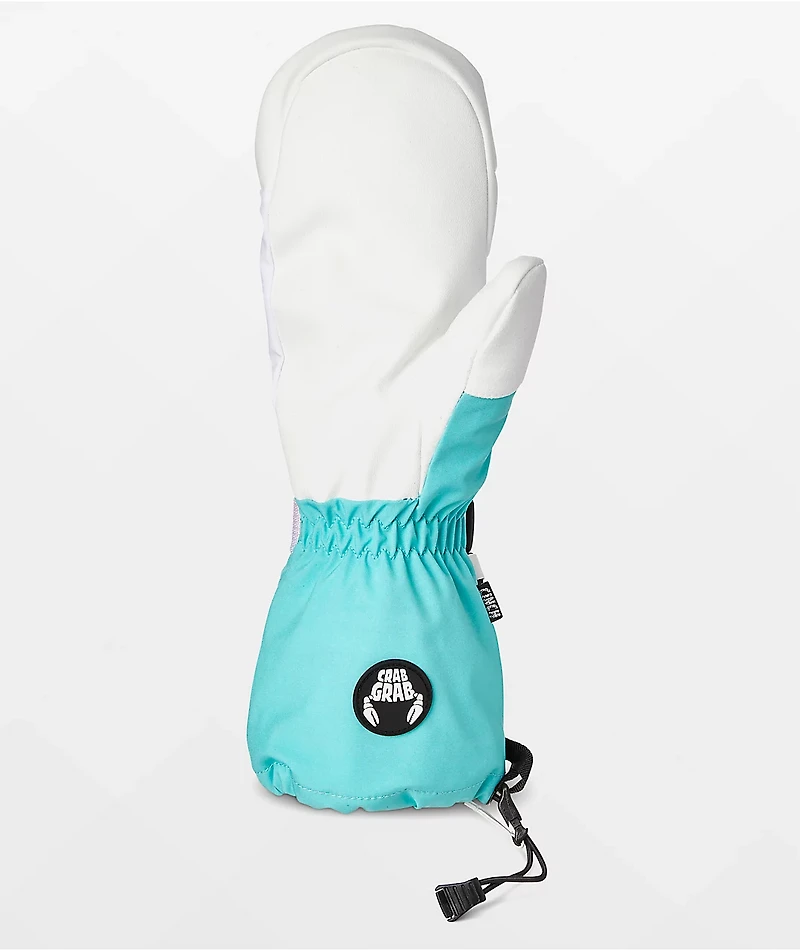 Crab Grab Womens Cinch Pink & Blue 15K Snowboard Mittens