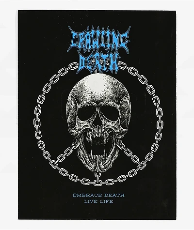 Crawling Death Peace Skull Sticker